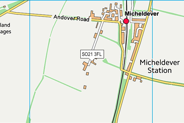 SO21 3FL map - OS VectorMap District (Ordnance Survey)