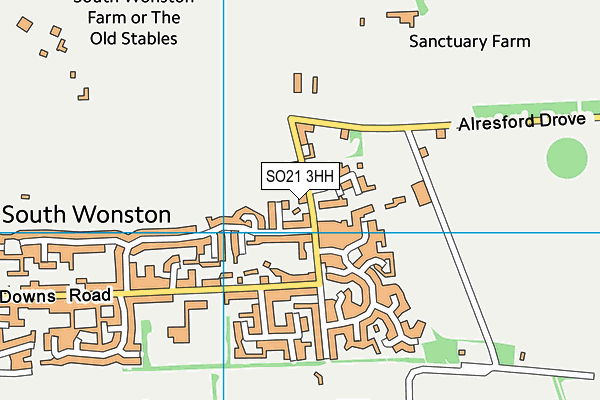 SO21 3HH map - OS VectorMap District (Ordnance Survey)