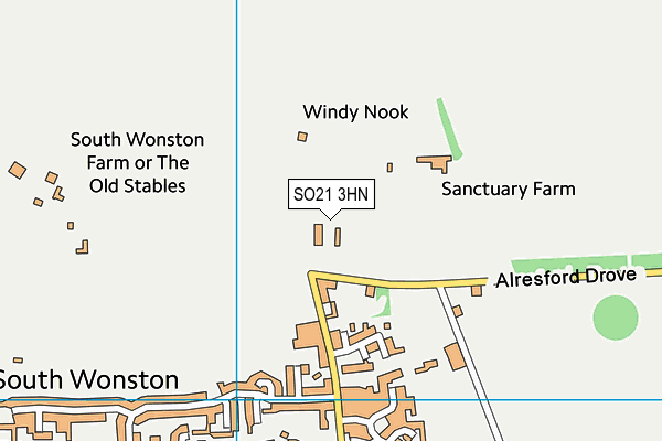 SO21 3HN map - OS VectorMap District (Ordnance Survey)