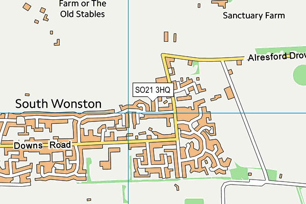 SO21 3HQ map - OS VectorMap District (Ordnance Survey)