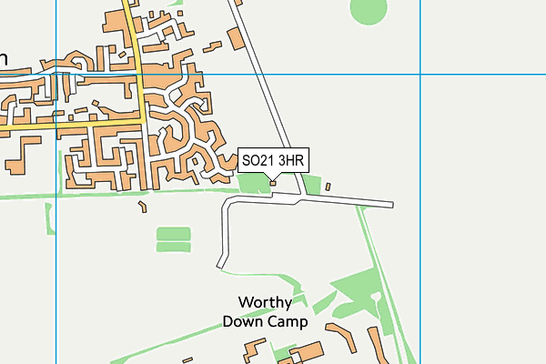 SO21 3HR map - OS VectorMap District (Ordnance Survey)