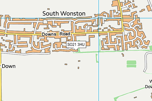 SO21 3HU map - OS VectorMap District (Ordnance Survey)