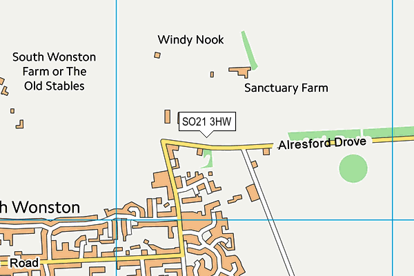 SO21 3HW map - OS VectorMap District (Ordnance Survey)