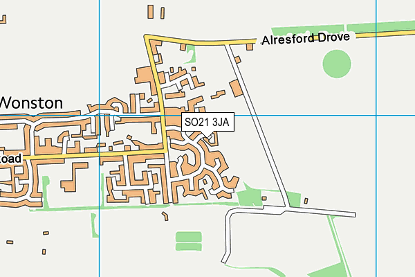 SO21 3JA map - OS VectorMap District (Ordnance Survey)