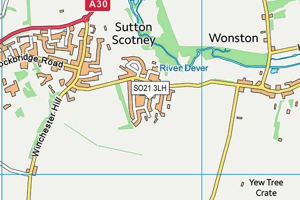 SO21 3LH map - OS VectorMap District (Ordnance Survey)