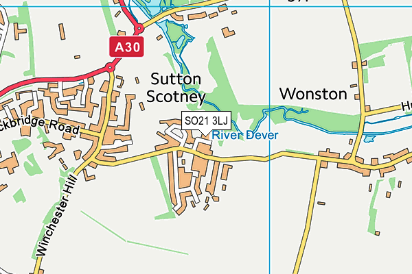 SO21 3LJ map - OS VectorMap District (Ordnance Survey)