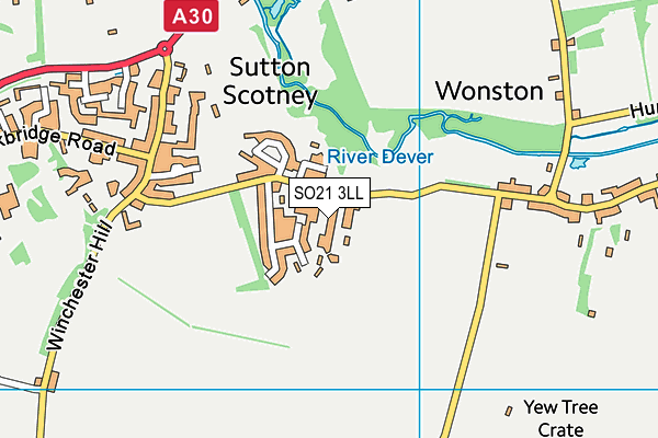 SO21 3LL map - OS VectorMap District (Ordnance Survey)