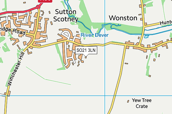 SO21 3LN map - OS VectorMap District (Ordnance Survey)