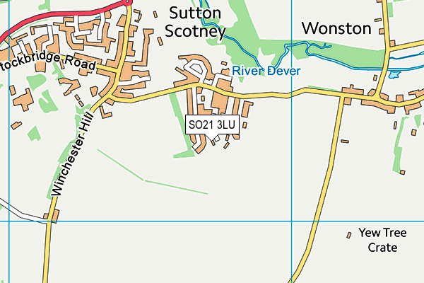 SO21 3LU map - OS VectorMap District (Ordnance Survey)