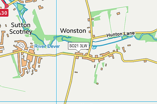 SO21 3LW map - OS VectorMap District (Ordnance Survey)