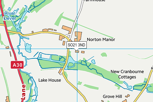 SO21 3ND map - OS VectorMap District (Ordnance Survey)