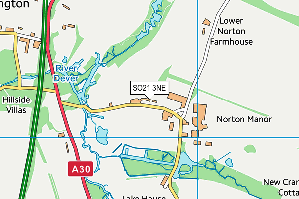 SO21 3NE map - OS VectorMap District (Ordnance Survey)