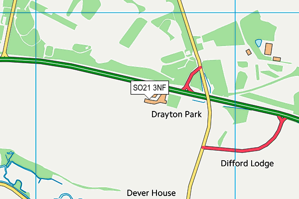 SO21 3NF map - OS VectorMap District (Ordnance Survey)