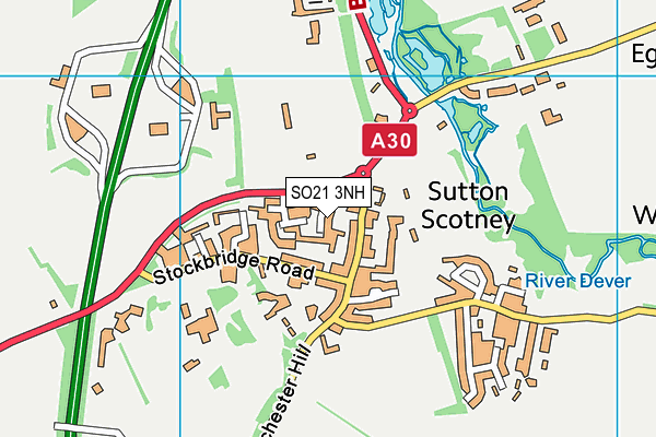 SO21 3NH map - OS VectorMap District (Ordnance Survey)