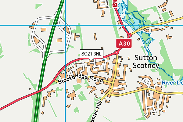 SO21 3NL map - OS VectorMap District (Ordnance Survey)