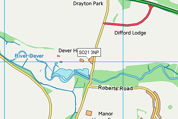 SO21 3NP map - OS VectorMap District (Ordnance Survey)