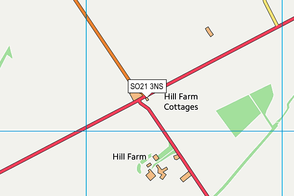 SO21 3NS map - OS VectorMap District (Ordnance Survey)