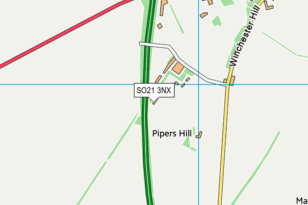 SO21 3NX map - OS VectorMap District (Ordnance Survey)