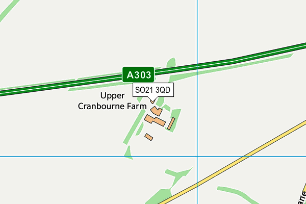 SO21 3QD map - OS VectorMap District (Ordnance Survey)