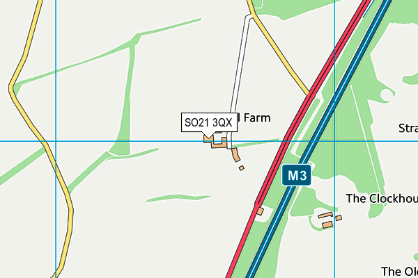 SO21 3QX map - OS VectorMap District (Ordnance Survey)