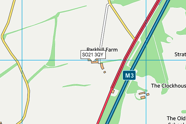 SO21 3QY map - OS VectorMap District (Ordnance Survey)