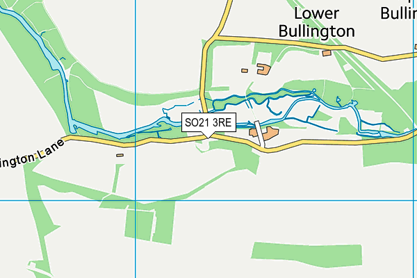 SO21 3RE map - OS VectorMap District (Ordnance Survey)