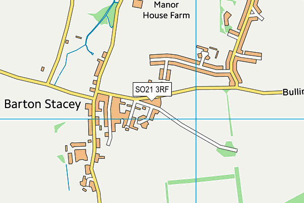 SO21 3RF map - OS VectorMap District (Ordnance Survey)