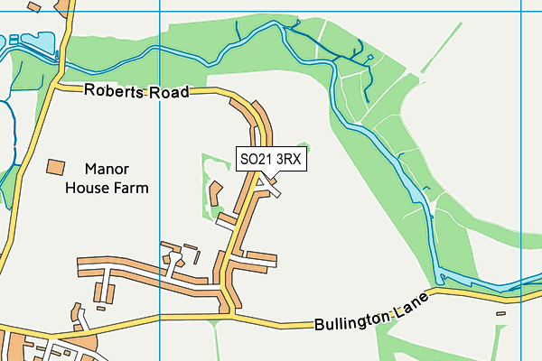 SO21 3RX map - OS VectorMap District (Ordnance Survey)