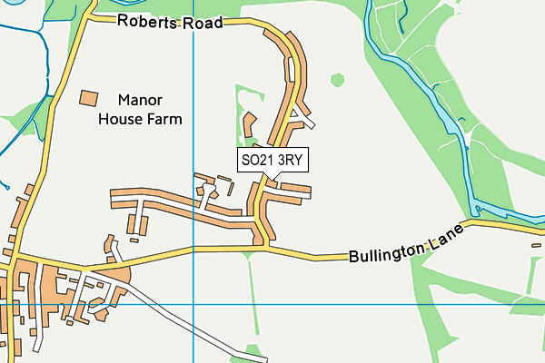 SO21 3RY map - OS VectorMap District (Ordnance Survey)