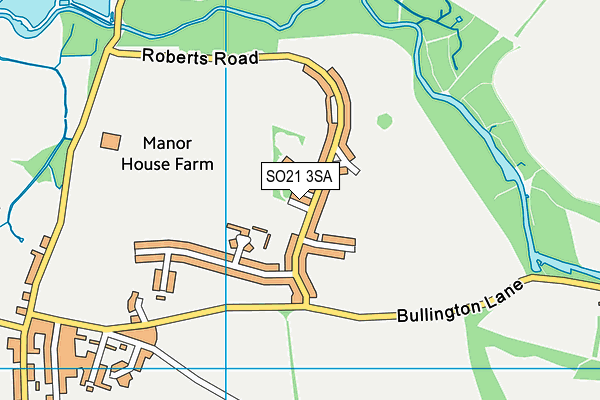 SO21 3SA map - OS VectorMap District (Ordnance Survey)