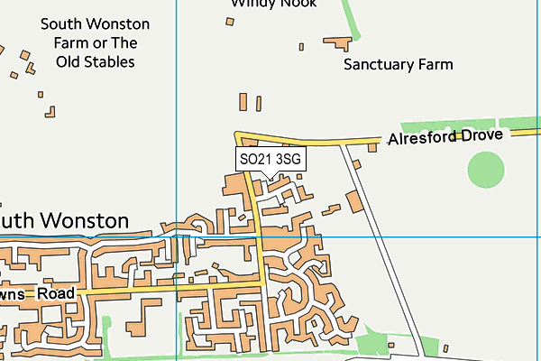 SO21 3SG map - OS VectorMap District (Ordnance Survey)