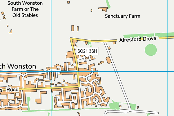 SO21 3SH map - OS VectorMap District (Ordnance Survey)