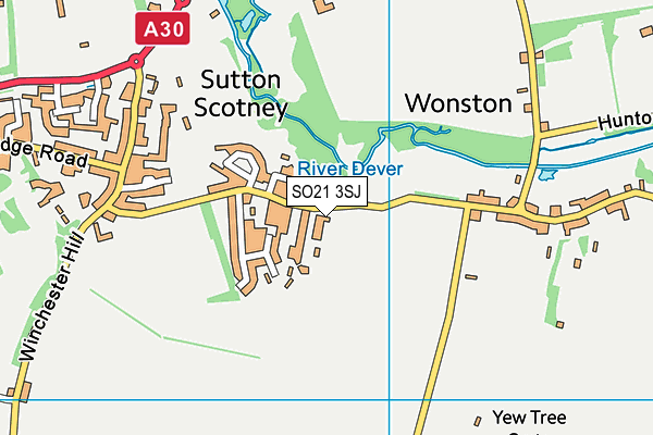 SO21 3SJ map - OS VectorMap District (Ordnance Survey)