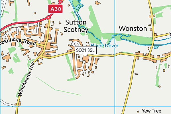 SO21 3SL map - OS VectorMap District (Ordnance Survey)