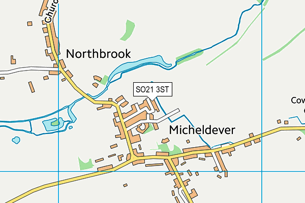 SO21 3ST map - OS VectorMap District (Ordnance Survey)