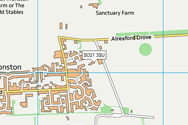 SO21 3SU map - OS VectorMap District (Ordnance Survey)