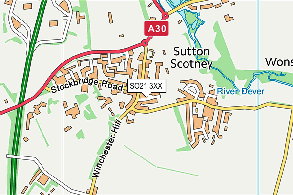 SO21 3XX map - OS VectorMap District (Ordnance Survey)