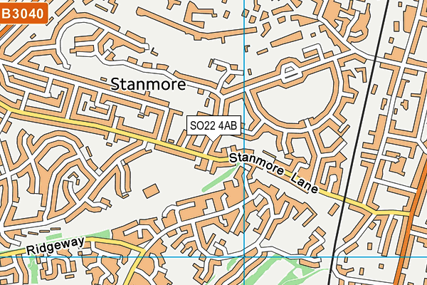 SO22 4AB map - OS VectorMap District (Ordnance Survey)