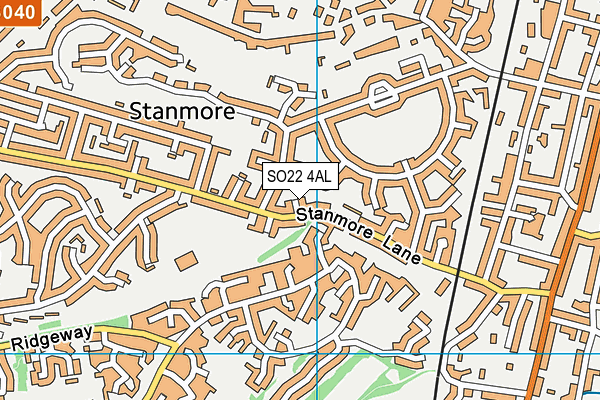 SO22 4AL map - OS VectorMap District (Ordnance Survey)