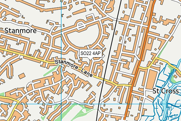 SO22 4AP map - OS VectorMap District (Ordnance Survey)
