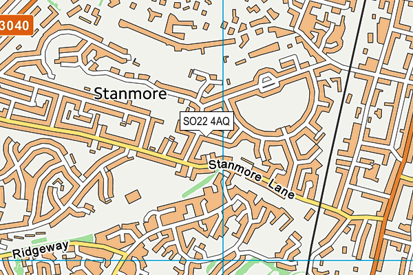 SO22 4AQ map - OS VectorMap District (Ordnance Survey)