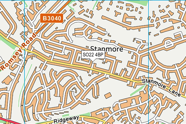 SO22 4BP map - OS VectorMap District (Ordnance Survey)