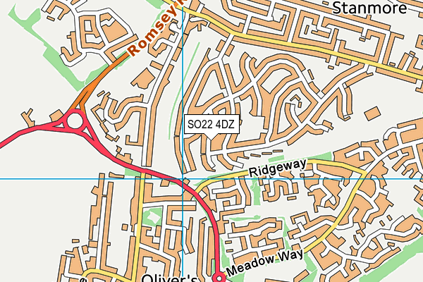 SO22 4DZ map - OS VectorMap District (Ordnance Survey)