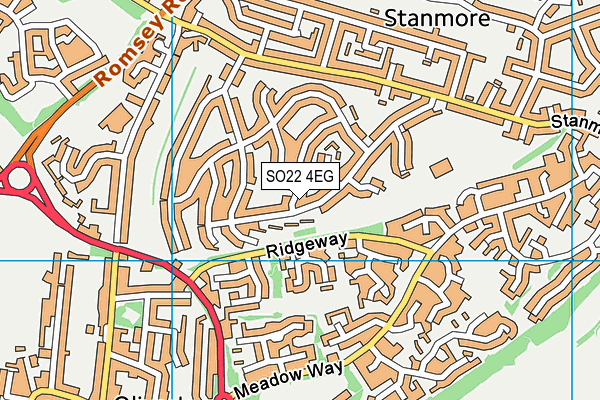 SO22 4EG map - OS VectorMap District (Ordnance Survey)