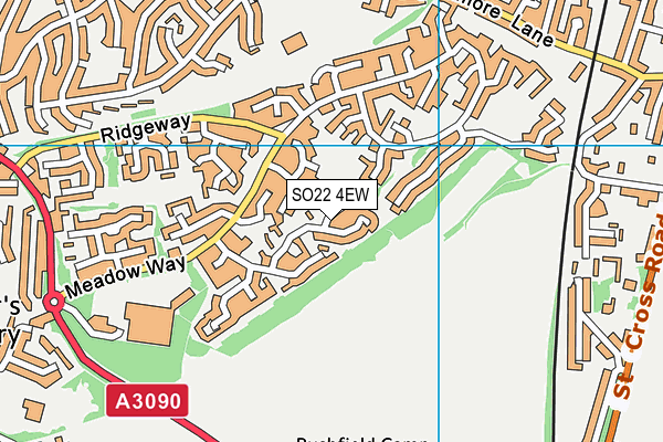 SO22 4EW map - OS VectorMap District (Ordnance Survey)