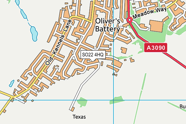 SO22 4HQ map - OS VectorMap District (Ordnance Survey)