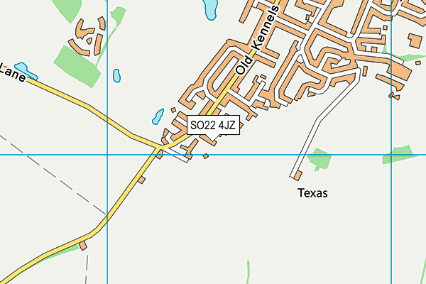 SO22 4JZ map - OS VectorMap District (Ordnance Survey)