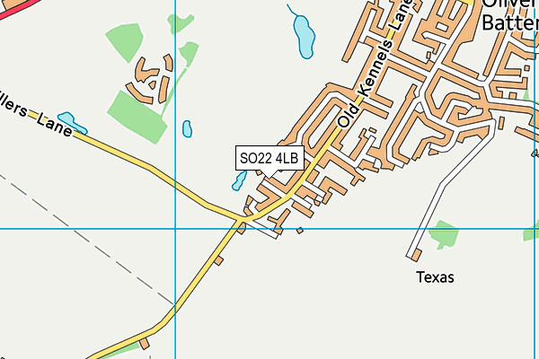 SO22 4LB map - OS VectorMap District (Ordnance Survey)
