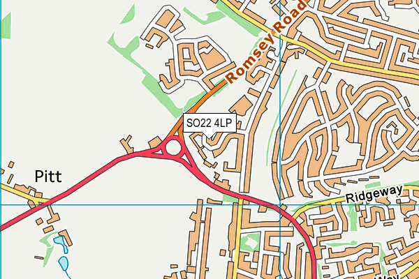 SO22 4LP map - OS VectorMap District (Ordnance Survey)