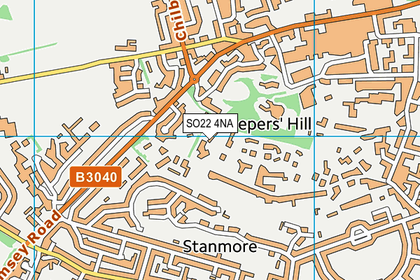 SO22 4NA map - OS VectorMap District (Ordnance Survey)